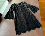 Zwart kanten Ralph Lauren jurk mt 2 / XS / 34 x wijde mouwen, Zwart, Ophalen of Verzenden, Zo goed als nieuw, Ralph Lauren