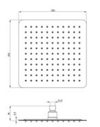 Magazijnopruiming: Regendouche chroom, vierkant 30 cm, Verzenden, Nieuw, Chroom, Douche
