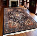 Handgeknoopt Perzisch tapijt Tabriz 50 Rai-kleur blauw, Gebruikt, 150 tot 200 cm, 200 cm of meer, Ophalen of Verzenden