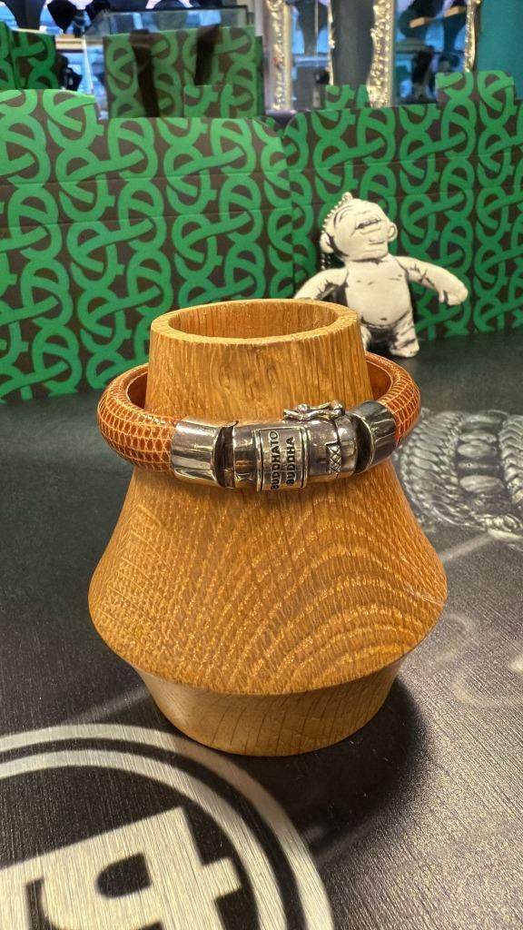 BUDDHA TO BUDDHA ARMBAND TYPE 565CO D JACK LEATHER € 79,95, Sieraden, Tassen en Uiterlijk, Armbanden, Zo goed als nieuw, Zilver