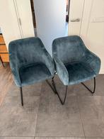 Eetkamerstoelen Goossens 6 stuks blauw, Ophalen, Zo goed als nieuw, Blauw