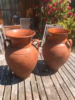 2 antieke terra cotta vazen , periode 1910, Ophalen, Zo goed als nieuw