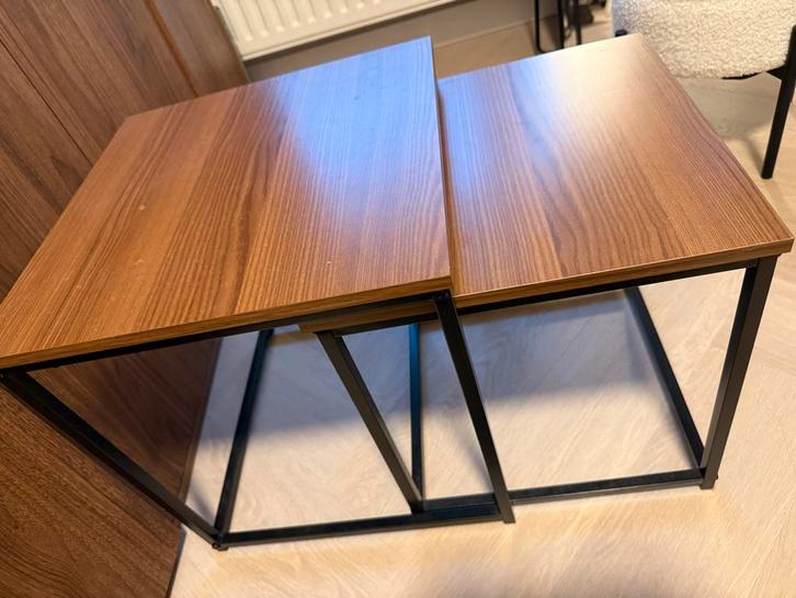 Action Bijzettafeltjes Set, Huis en Inrichting, Tafels | Bijzettafels, Zo goed als nieuw, Vierkant, Minder dan 45 cm, Minder dan 55 cm