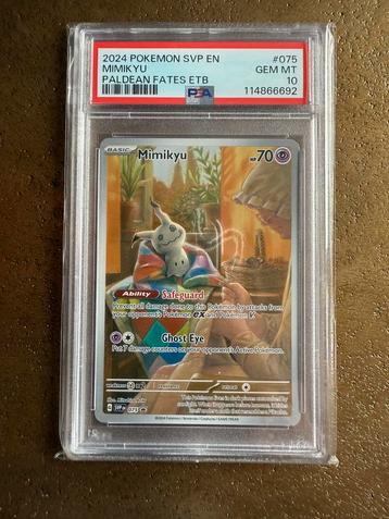 Mimikyu 075 (PSA 10)! - Paldean Fates Promo beschikbaar voor biedingen