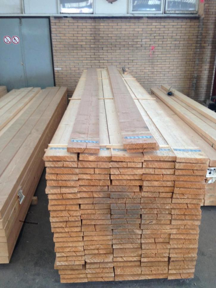 Steigerplanken nieuw € 4/m lxbxh= 500cmx20cmx3,2cm., Doe-het-zelf en Verbouw, Hout en Planken, Nieuw, Plank, Vuren, 300 cm of meer
