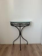 Glazen bijzettafel / Glass side table, Ophalen, Zo goed als nieuw, 25 tot 50 cm, Rechthoekig