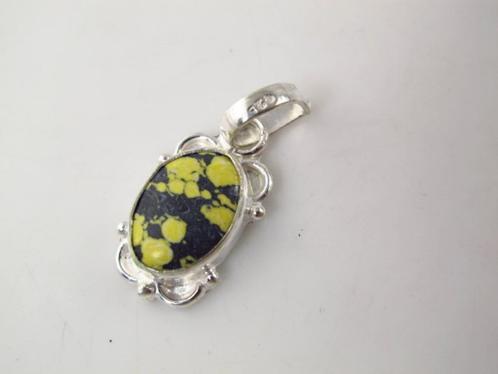 h. sublieme edelsteenhanger MOZIEK JASPIS  + gratis, Sieraden, Tassen en Uiterlijk, Kettinghangers, Nieuw, Steen of Mineraal, Zilver