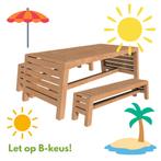 Douglas picknick set normaal 1081,00 nu 384,50 euro, Ophalen, Gebruikt, Hout, Bank