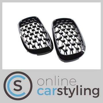 Grill Nieren Set BMW X5 E70 Diamant Style Glossy Black beschikbaar voor biedingen