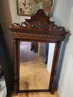 Henri deux spiegel, geslepen glas met kuif 155x57, Ophalen, Rechthoekig, Minder dan 100 cm