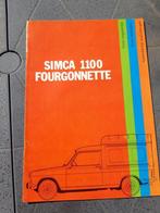 folder Simca 1100 Fourgonette - Nederlands, Zo goed als nieuw, Overige merken, Simca, Ophalen of Verzenden