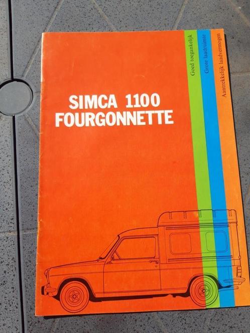folder Simca 1100 Fourgonette - Nederlands, Boeken, Auto's | Folders en Tijdschriften, Zo goed als nieuw, Overige merken, Ophalen of Verzenden