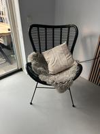 Rotan vlinderstoel zwart, Huis en Inrichting, Stoelen, Ophalen, Zwart, Zo goed als nieuw, Eén