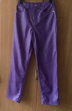 Broek.  Paars mt, 38.    ( kunst) Leer!, Kleding | Dames, Broeken en Pantalons, Maat 38/40 (M), Verzenden, Paars, Zo goed als nieuw