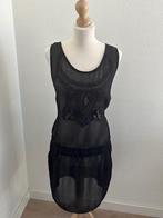 Leuke zwarte overgooier maat 40 zomer jurk badkleding 2230