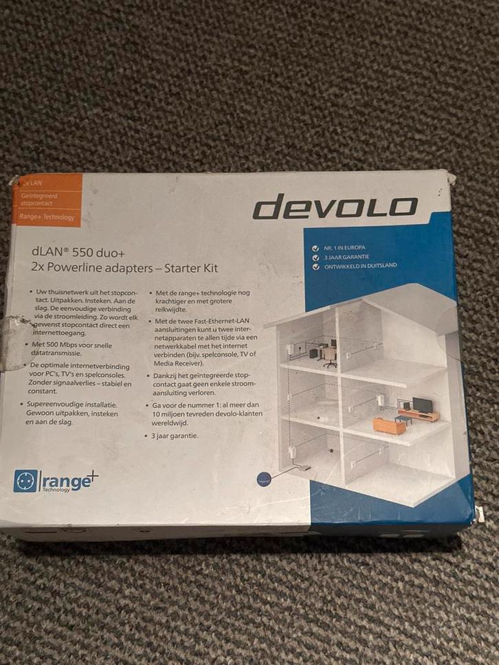 Devolo dLAN 550 duo+ Powerline Starter Kit - Nieuw, Computers en Software, Powerlines, Nieuw, Ophalen of Verzenden