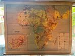 Oude schoolkaart / schoolplaat / landkaart Afrika, Antiek en Kunst, Antiek | Schoolplaten, Ophalen of Verzenden, Aardrijkskunde