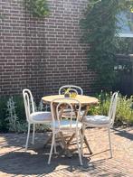 Leuke tuinset met bamboe tafel en thonet stoelen, Tuin en Terras, Ophalen of Verzenden, Gebruikt, Overige materialen, Tuinset