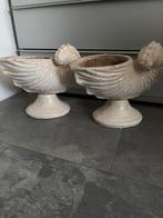 Bloempotten schelp, Huis en Inrichting, Woonaccessoires | Schalen en Manden, Ophalen, Zo goed als nieuw, Rond