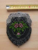 Antiek kralenbeursje met zilveren beugel, Antiek en Kunst, Ophalen of Verzenden, Zilver