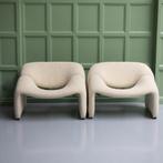 Set van 2 vintage Artifort Groovy fauteuils, Huis en Inrichting, Fauteuils, Ophalen of Verzenden, Zo goed als nieuw, 75 tot 100 cm
