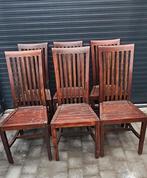 teakhout stoelen, Huis en Inrichting, Stoelen, Ophalen of Verzenden, Zo goed als nieuw, Bruin