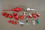 kerstballen vintage  vogel paddenstoel kerstman e.d., Ophalen of Verzenden, Gebruikt