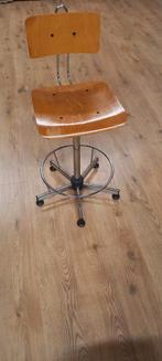Vintage Architectenstoel Beuken, Huis en Inrichting, Ophalen, Gebruikt, Bruin, Bureaustoel