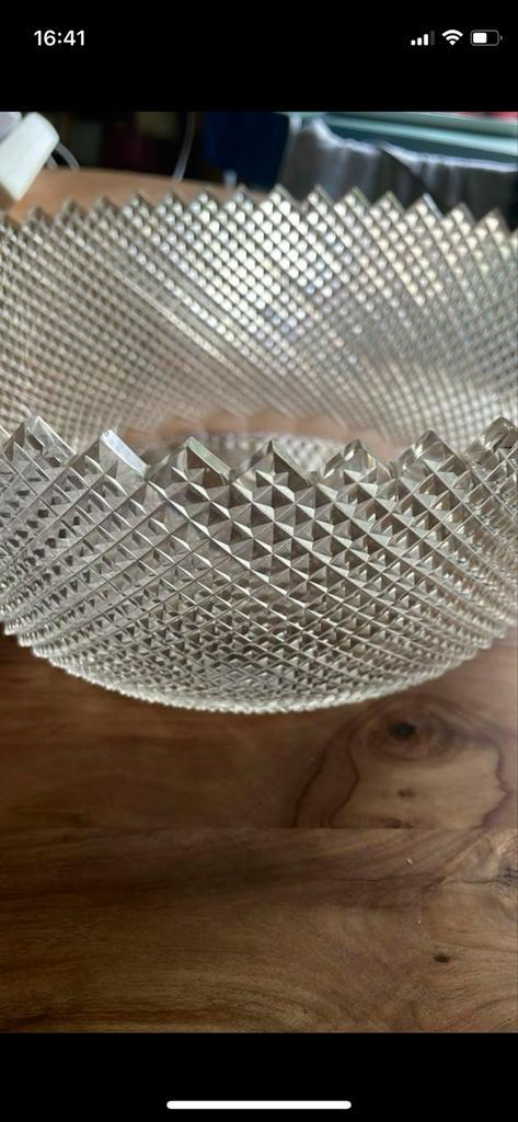 Antieke Kristallen Schaal, Antiek en Kunst, Antiek | Glas en Kristal, Ophalen of Verzenden