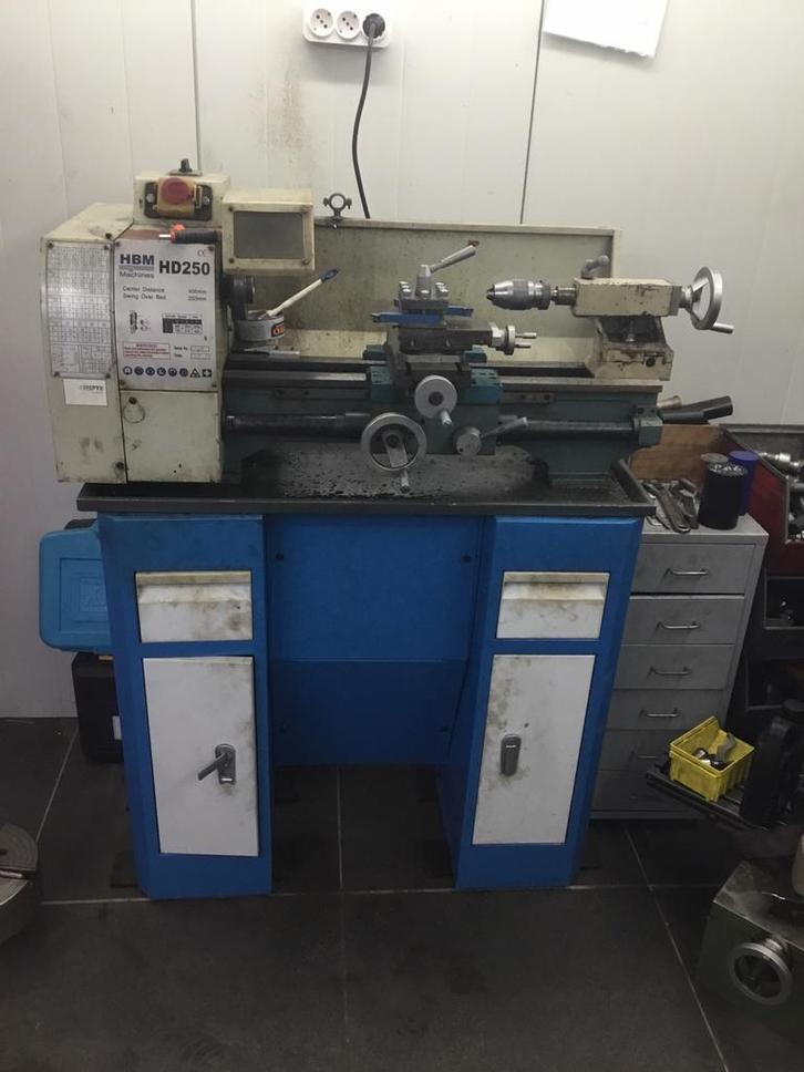 Metaal draaibank HBM  250*400, Doe-het-zelf en Verbouw, Draaibanken, Zo goed als nieuw, Metaaldraaibank, Ophalen