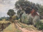 Frederik Engel (1872-1958) - Landweg met huis  Heiloo (1906), Ophalen of Verzenden