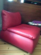 Mooie rode leren fauteuil lounge modern, Huis en Inrichting, Ophalen, Eenpersoons, Zo goed als nieuw, Minder dan 150 cm