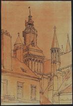 tekening Lucie van Dam van Isselt Veere Bergen op Zoom, Antiek en Kunst, Kunst | Tekeningen en Foto's, Ophalen