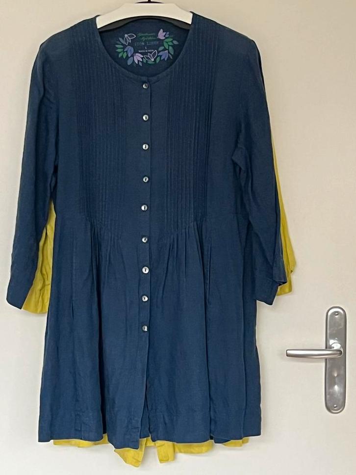 Gudrun Sjödén linnen tuniek, blauw, Kleding | Dames, Blouses en Tunieken, Zo goed als nieuw, Blauw, Ophalen of Verzenden