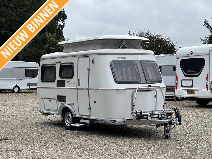 Eriba Touring Triton 430 Mover Fietsendrager Tent, Caravans en Kamperen, Caravans, Bedrijf, tot en met 3, Treinzit, Eriba, Dwarsbed