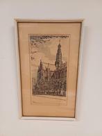 Johannes Josseaud - Grote Kerk Haarlem, Antiek en Kunst, Kunst | Etsen en Gravures, Ophalen of Verzenden