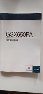 Instructieboekje Suzuki GSX 650 FA 2009 NL, Ophalen of Verzenden, Suzuki