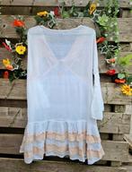 Uniek vintage italiaans bohemian strandjurkje, Kleding | Dames, Ophalen of Verzenden, Zo goed als nieuw, Maat 42/44 (L), Onder de knie