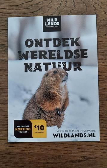 WILDLANDS Kortingsbon voor 10 euro korting p.p. max 5 person beschikbaar voor biedingen