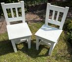 Witte Houten kinderstoeltjes - Set van 2, Ophalen, Gebruikt, Twee, Wit