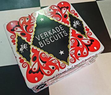 Mooi groot retro Verkade koekblik blik voor koekjes beschikbaar voor biedingen