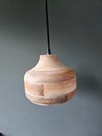 Houten hanglamp met zwart touw – Ø17c, Huis en Inrichting, Lampen | Hanglampen, Ophalen, Zo goed als nieuw, Minder dan 50 cm