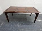 Massief donker eiken eettafel / eetkamertafel, Ophalen, Gebruikt, Eikenhout, 50 tot 100 cm