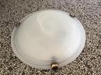 Plafondlamp met glazen kap, Ophalen, Gebruikt, Glas