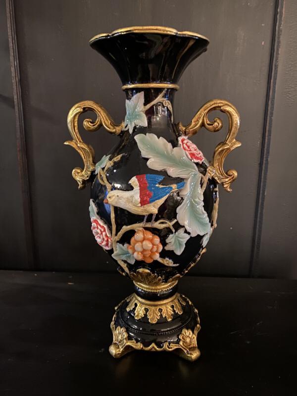 Sale!!! Mooie vaas zwart, oorvaas, vaasje, bloemenvaas VdlM, Huis en Inrichting, Woonaccessoires | Vazen, Nieuw, Zwart, Minder dan 50 cm