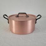 Falk belgium Koperen hapjespan pan met deksel 18 cm & 1.25 k, Huis en Inrichting, Ophalen of Verzenden, Gebruikt, Overige materialen