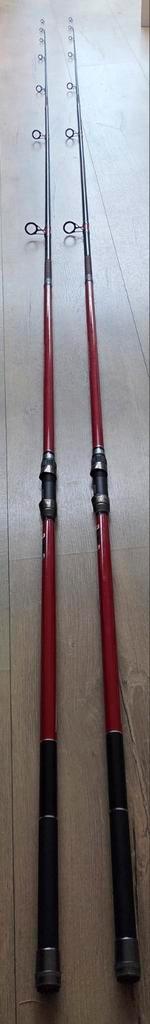 2 strandhengels spro surfcaster 4.5 meter, Watersport en Boten, Hengelsport | Zeevissen, Gebruikt, Werphengel, Ophalen