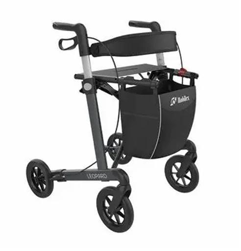 Rollator Mobilex Leopard, zachte wielen 62 cm, Diversen, Rollators, Zo goed als nieuw, Lichtgewicht, Opvouwbaar, Ophalen