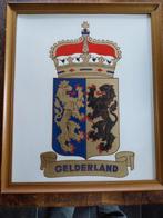 Originele Aquarel wapen van Gelderland 56x66 cm., Antiek en Kunst, Antiek | Wandborden en Tegels, Ophalen