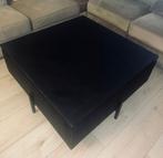 Salontafel visgraat 100x100x45 cm zwart, Ophalen, 100 tot 150 cm, 50 tot 100 cm, Zo goed als nieuw